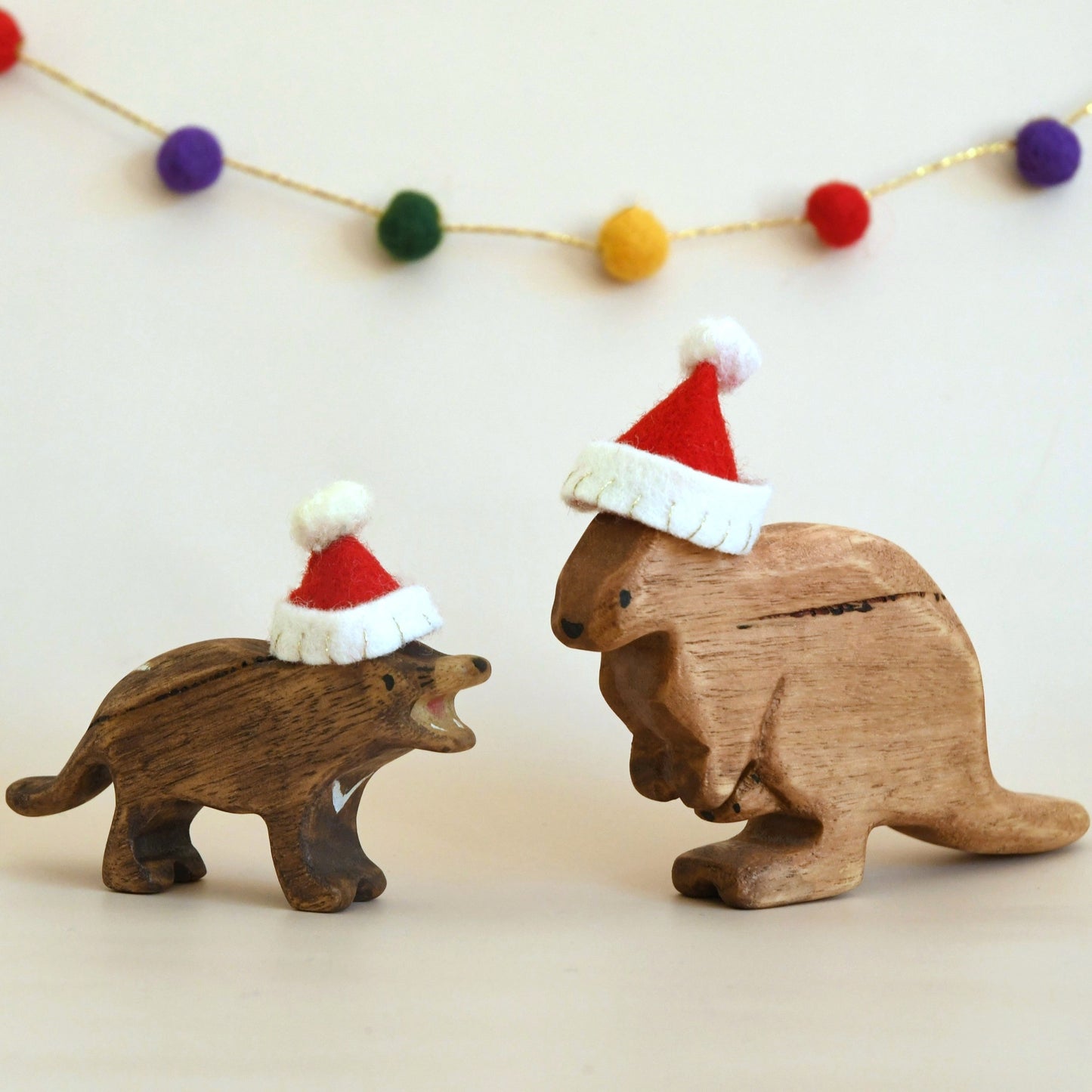 Felt Santa Hat Toy - Set of 2