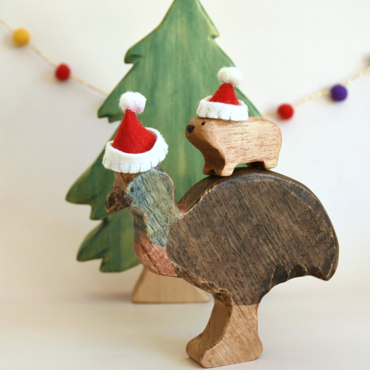 Felt Santa Hat Toy - Set of 2