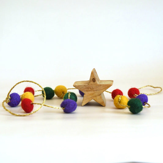 Felt Garland and Star Tree Topper Toys