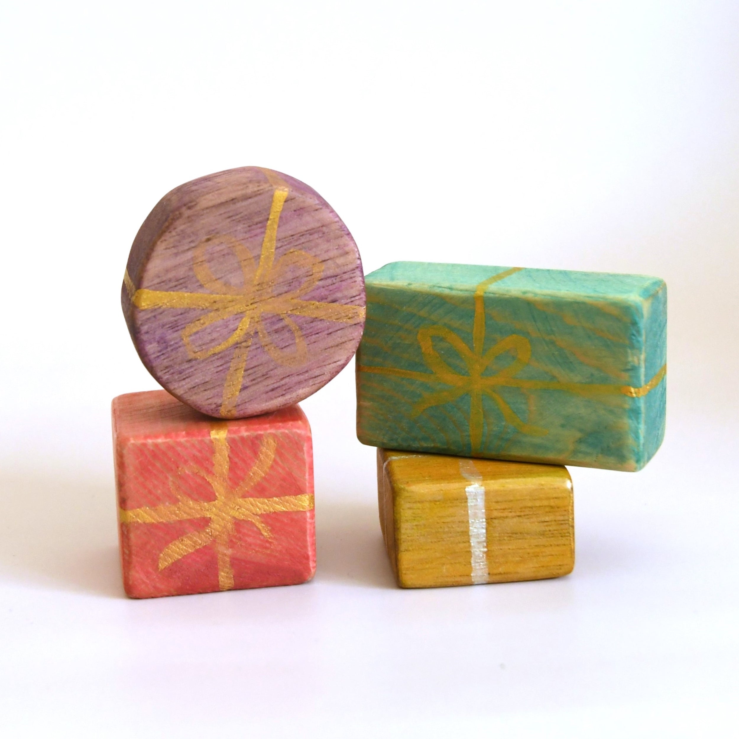 Present Blocks Wooden Toy – Bloom Wildly Creations